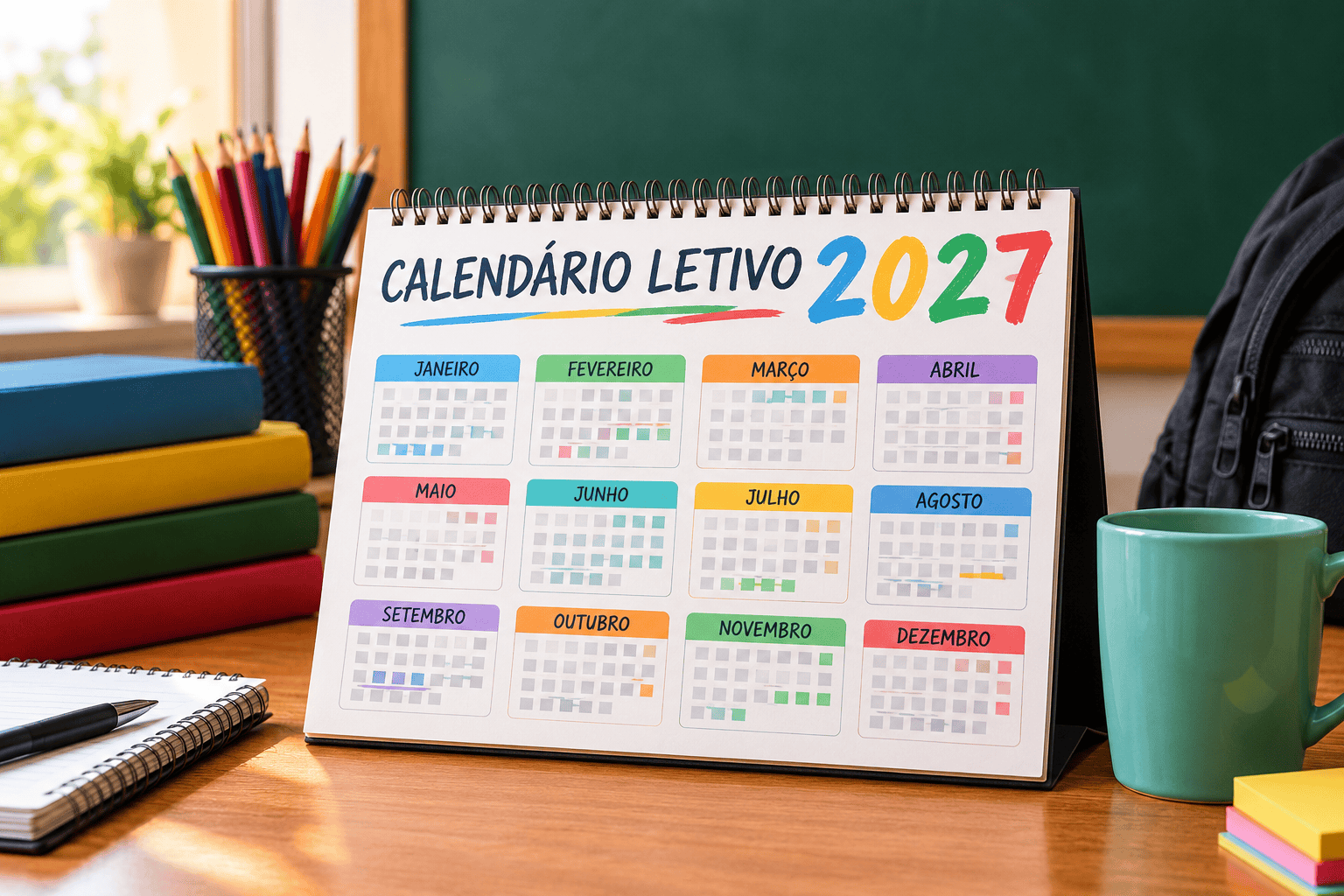 Calendário Letivo 2027 na Sala de Estudos